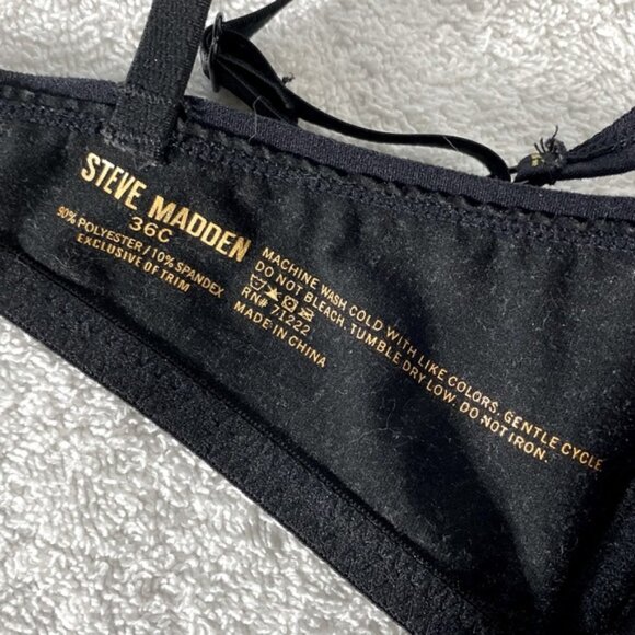 Steve Madden Black T Shirt Bra 36C - Picture 5 of 7